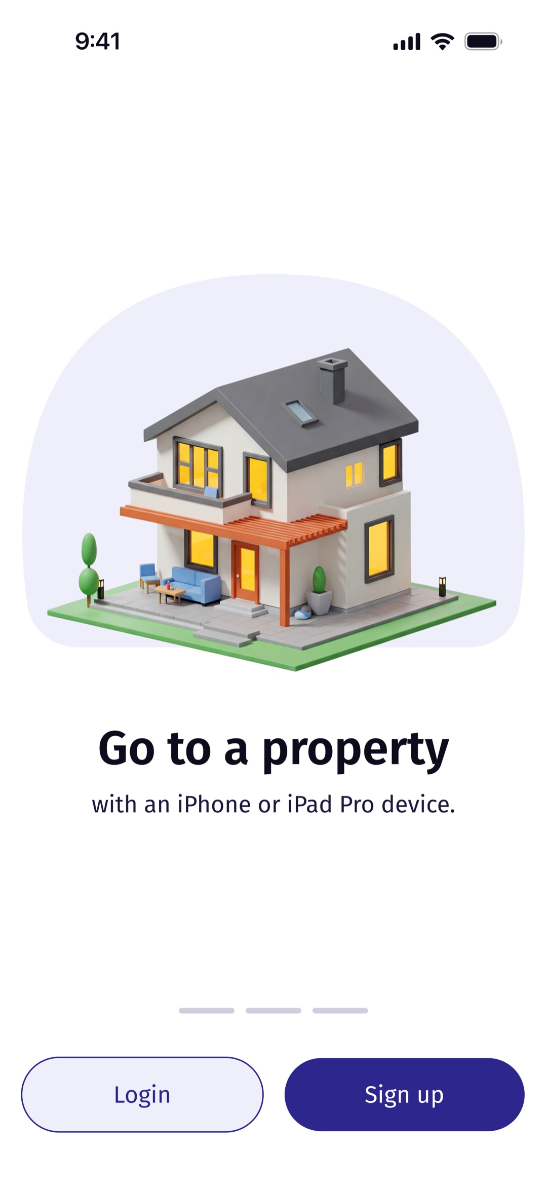 Roomio onboarding, go to a property with an iPhone